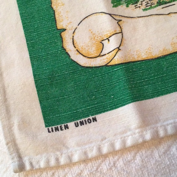 Vintage Irish Sayings tea towel collectible linen cotton retro kitchen - Picture 6 of 14